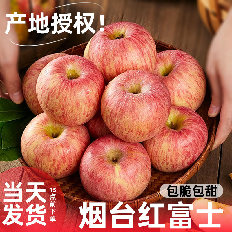苹果新鲜水果当季整箱正宗烟台红富士应季水果山东栖霞脆甜丑果子