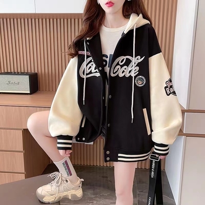 女童黑色棒球服春秋穿