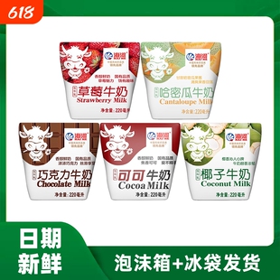 海河牛奶多味混合220ml袋装网红果香奶儿童学生成人早餐奶调制乳
