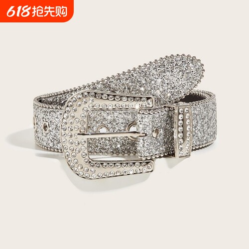 镶钻腰带朋克y2k辣妹水钻百搭女装饰牛仔裤皮带装饰欧美韩系风格