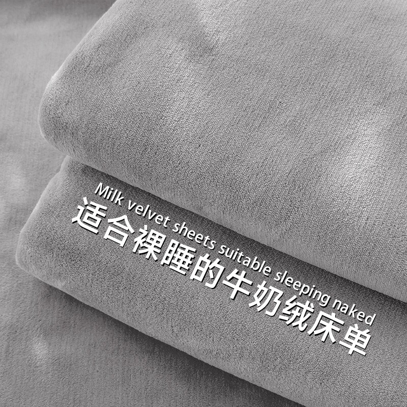 冬季加厚牛奶绒床单单件新款宿舍单人法兰珊瑚绒被单加绒毛绒毛毯