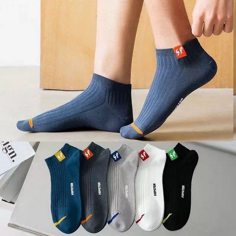 夏季薄款短袜男士款袜子字母运动袜夏天防臭吸汗透气学生潮流男袜