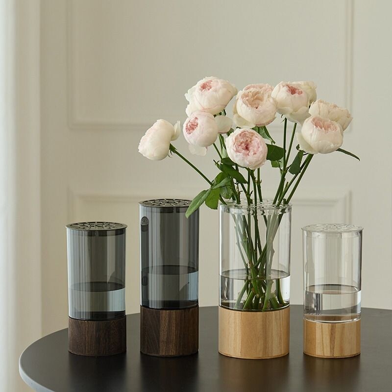 亚克力直筒花瓶客厅插花摆件装饰富贵竹轻奢高级感玻璃防摔水培瓶