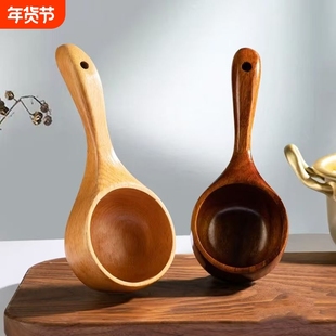 日式大汤勺螺蛳粉勺木勺子吃播网红嗦粉喝汤勺家用长柄拉面勺