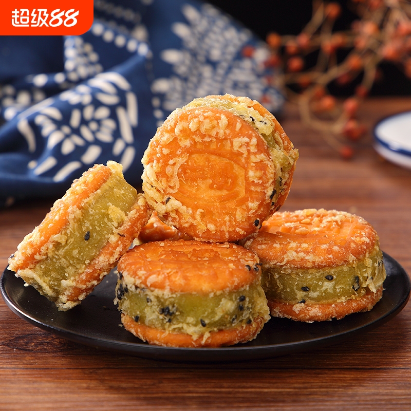 绿豆饼绿豆糕好吃的点心糕点零食老式特产板栗饼全国小吃排行榜