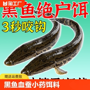 黑鱼专用饵料血蚕浓腥野钓黑坑水库野河钓黑鱼饵料钓鱼小药诱食剂
