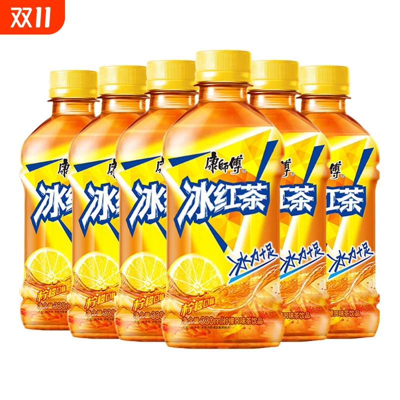 康师傅茶饮料330ml瓶装起冰红茶冰糖雪梨小瓶夏日绿茶茉莉柠檬
