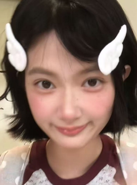 白色天使翅膀发夹可爱甜美日系边夹设计感碎发刘海夹新品发饰头饰