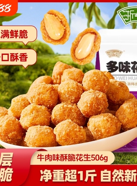 浙梅多味花生506g零食小吃休闲食品炒货脆皮批发怀旧特产下酒菜