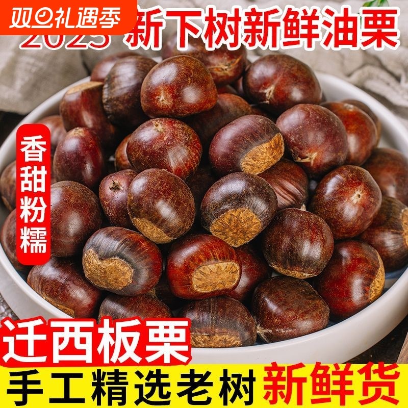 正宗迁西板栗2025年新货生新鲜栗子板栗生大油栗野生小毛栗子现摘