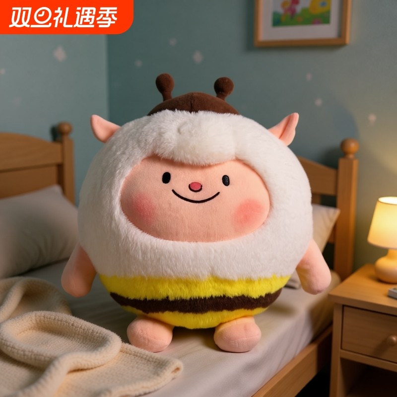 dongdong小羊蛋仔派对周边公仔毛绒玩具蜜蜂羊蜜抱枕送女生日