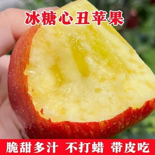 高原甜脆多汁薄皮糖心苹果果香浓郁脆山西冰糖心