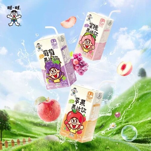 旺旺果汁饮料蜜桃苹果葡萄味果汁饮125ml整箱饮品O泡果奶柠檬果味