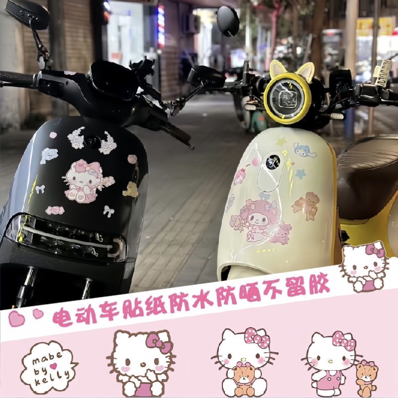 电动车装饰小配件diy创意可爱车灯头盔蝴蝶结配饰电瓶车改造用品