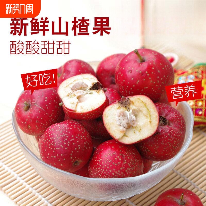 山楂鲜果新鲜大果大五棱4.5斤山楂野生山楂干泡水冰糖葫芦大金星