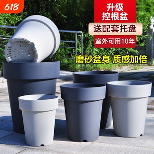 树脂花盆塑料霍仑大号家用客厅加仑户外种树加厚盆阳台室内室外