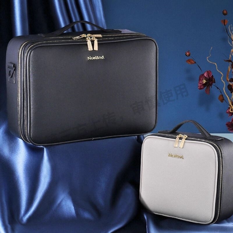 NICELAND化妆包女便携大容量专业化妆师跟妆品收纳包纹绣工具箱盒