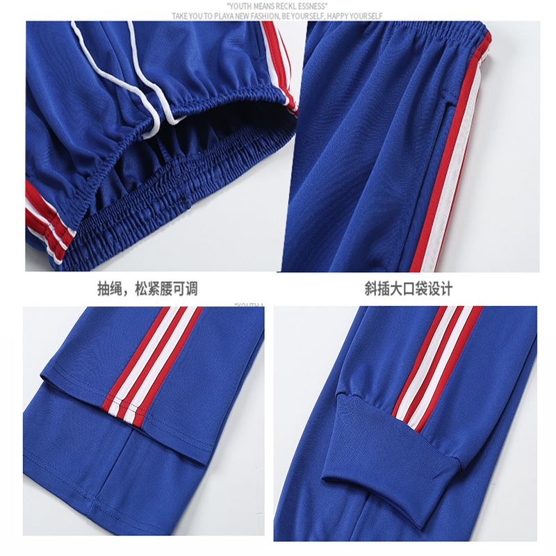 学生藏蓝色校服裤子五分裤一道宽杠酒红杠黄条墨绿杠短裤校裤X129