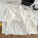 甜美圆点云朵棉可外穿开衫 套装 家居服 长裤 纯棉少女睡衣女春秋长袖