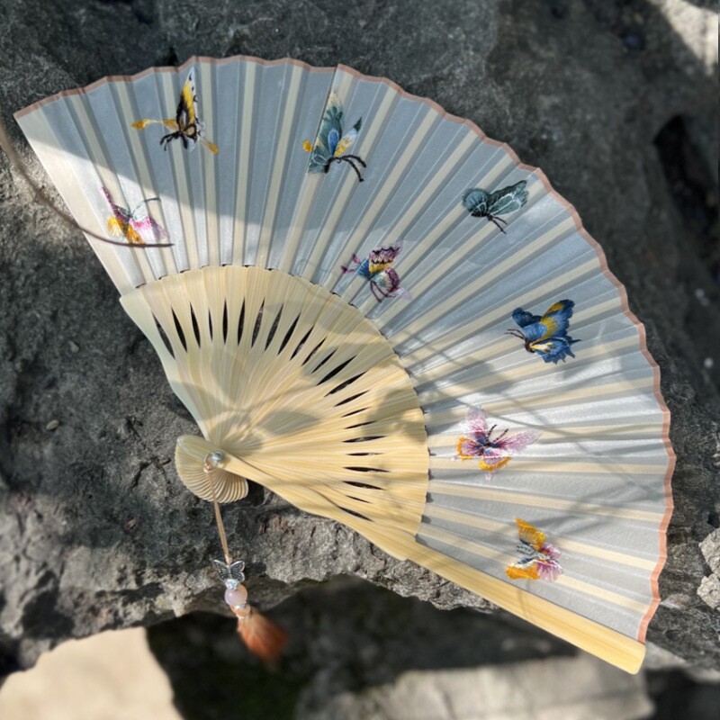 【苏绣折扇】2026新款苏州刺绣扇子刺绣折扇古风折扇中国风折叠扇