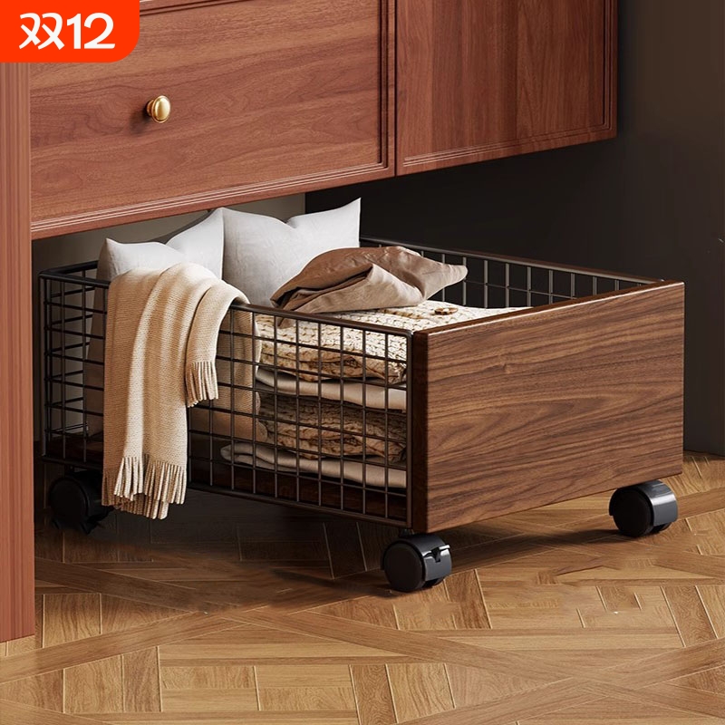 柜下脏衣篮小推车卫生间脏衣服筐