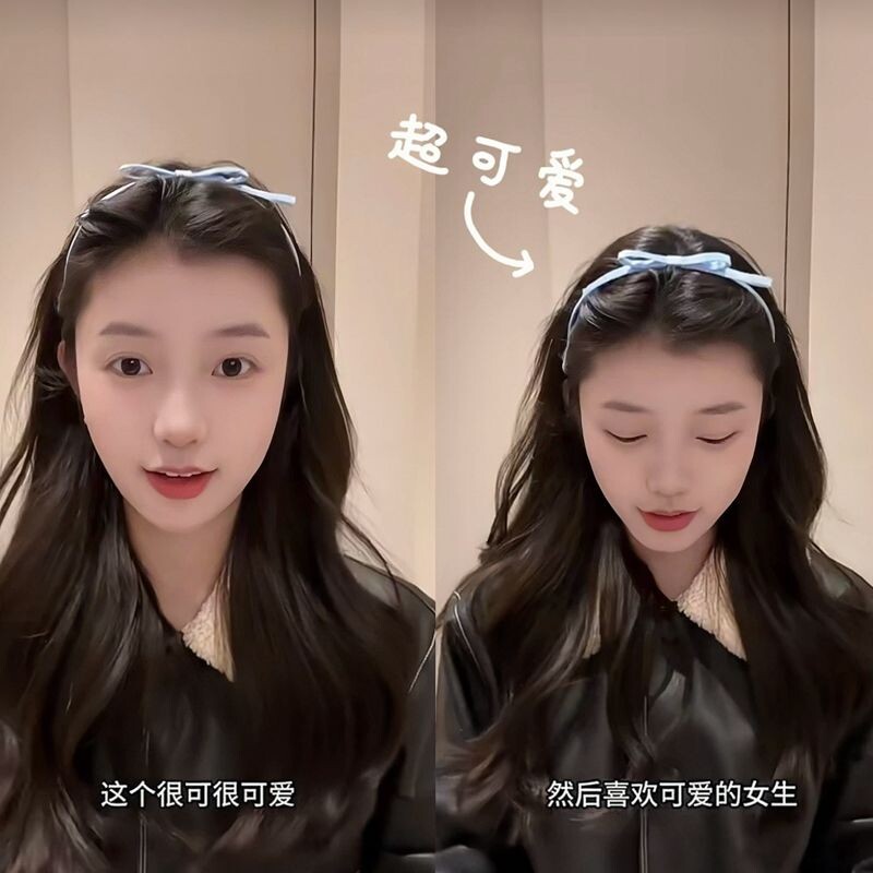 发财宅女同款绸带粉色蝴图片