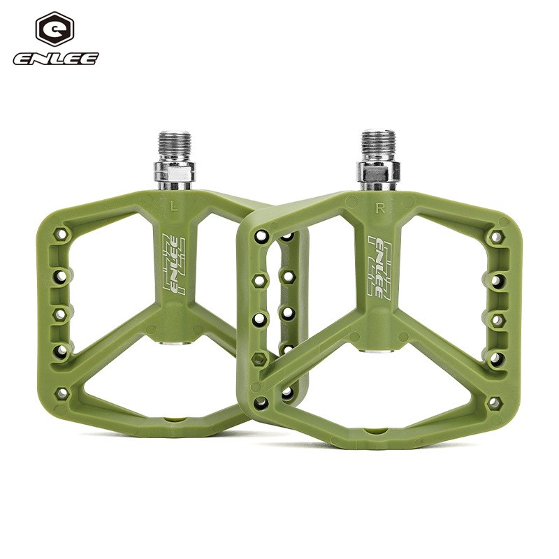 ENLEE自行车尼龙脚踏 山地车纤维脚蹬 轴承培林加宽踏面骑行踏