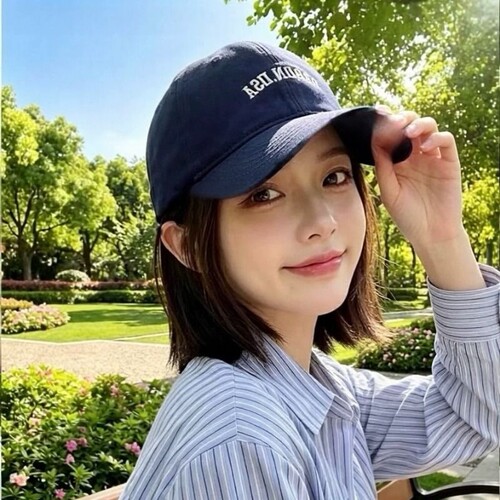 棒球帽子假发一体女短卷发减龄仿真发春新款户外出游遮阳鸭舌刘海