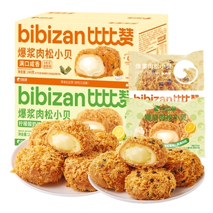 比比赞爆浆肉松小贝235g/箱约6个面包夹心