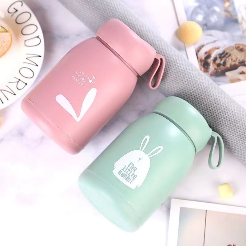 新款玻璃杯萌兔便携高颜值大肚杯双层可爱防烫玻璃杯女水杯上班族