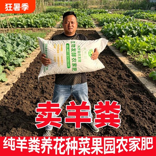 皖科园羊粪发酵有机肥颗粒花卉专用羊粪蛋养花肥蔬菜绿植果树种菜