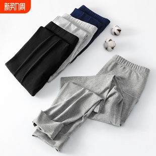 打底保暖裤 纯棉质单件薄款 紧身衬裤 高腰线裤 秋裤 秋冬护腰长裤 男士
