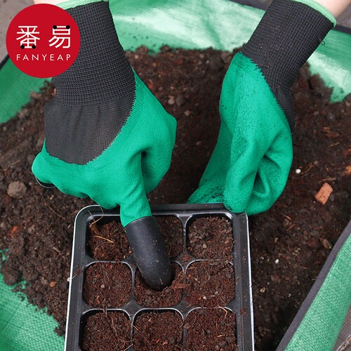 手套/园艺B1pl700-挖土手套沙滩挖坑养花种植挖地松土劳保手套
