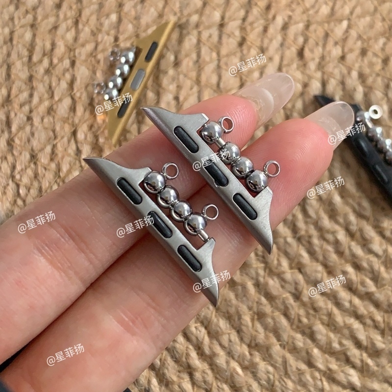 适用苹果S10手表表带S11连接器金属不锈钢apple watch7/8Ultra手表卡扣iwatch6/5/4/3代配件通用