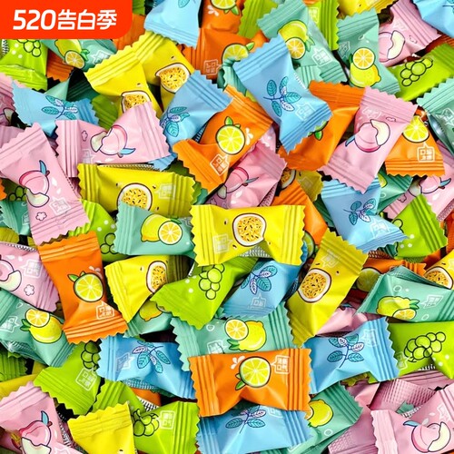 无糖型无糖维C薄荷糖混合水果味清新口气柠檬百香果散装小零食