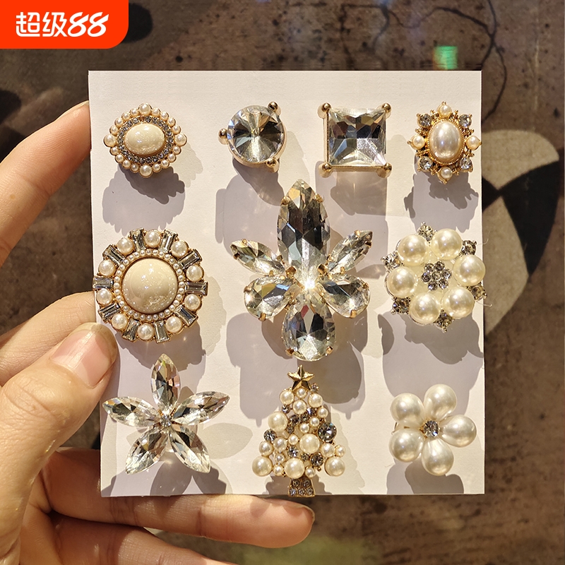 crocs洞洞鞋配饰高级感金属鞋扣配件钻石巴洛克鞋花可拆卸diy鞋花