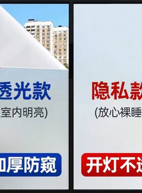 【防窥磨砂设计】浴室玻璃贴纸