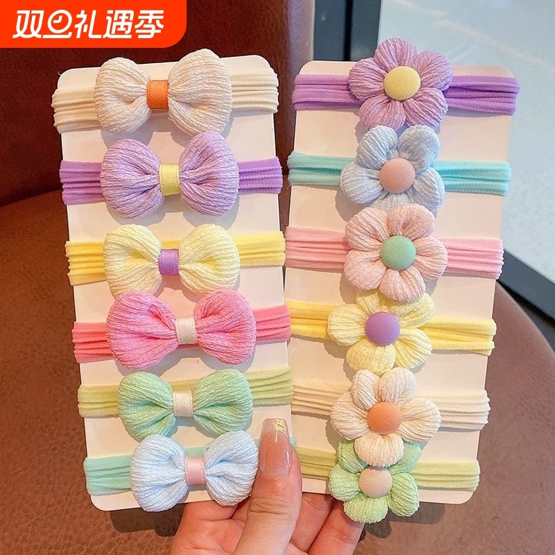 毛巾圈儿童发绳不伤发扎头绳女童发圈头饰女孩橡皮筋高弹力蝴蝶结