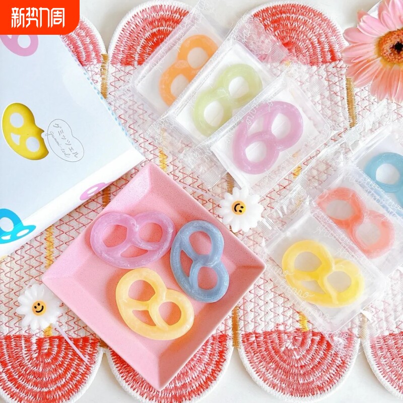 日式零食原宿甘乐蝴蝶结糖kanaro软糖琥珀糖声控咀嚼音送礼必备