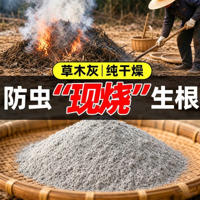 草木灰种菜专用正宗农家有机纯稻壳炭蔬菜果树养花土壤改良钾肥料