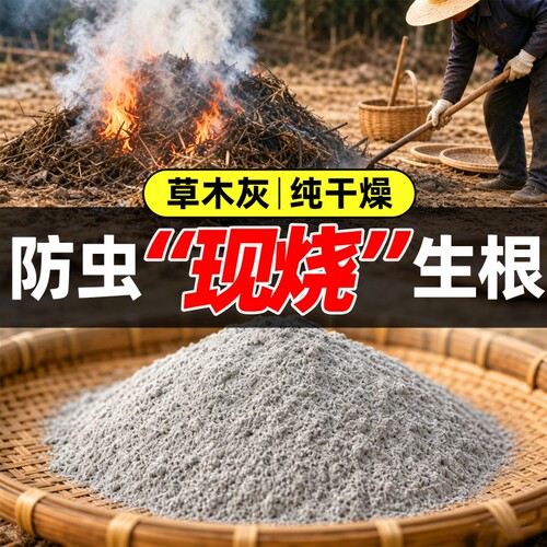 草木灰种菜专用正宗农家有机纯稻壳炭蔬菜果树养花土壤改良钾肥料