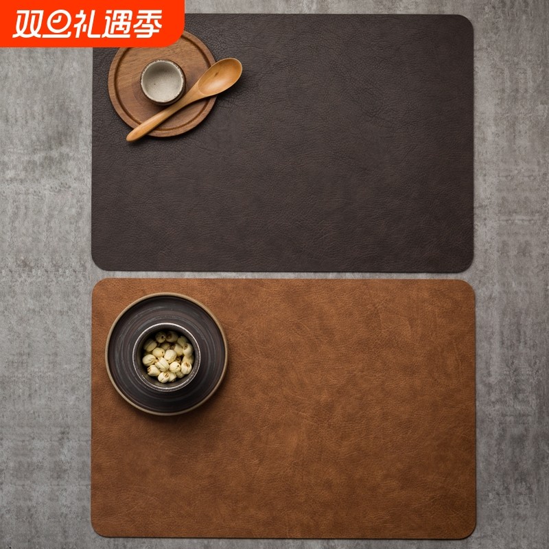 西餐垫高级感防水耐隔热轻奢皮革ins防油烫西餐厅桌垫子餐桌桌面