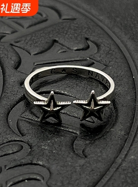 ODEK复古双五角星开口戒指cody sanderson纳瓦霍指环小众气质