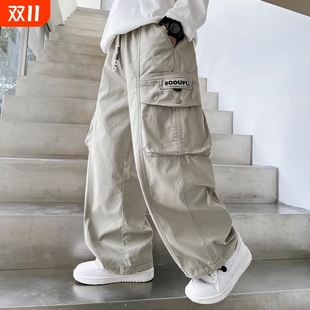 裤 子春秋夏款 休闲大童长裤 男童秋装 潮 夏季 工装 薄款 儿童装 2025新款