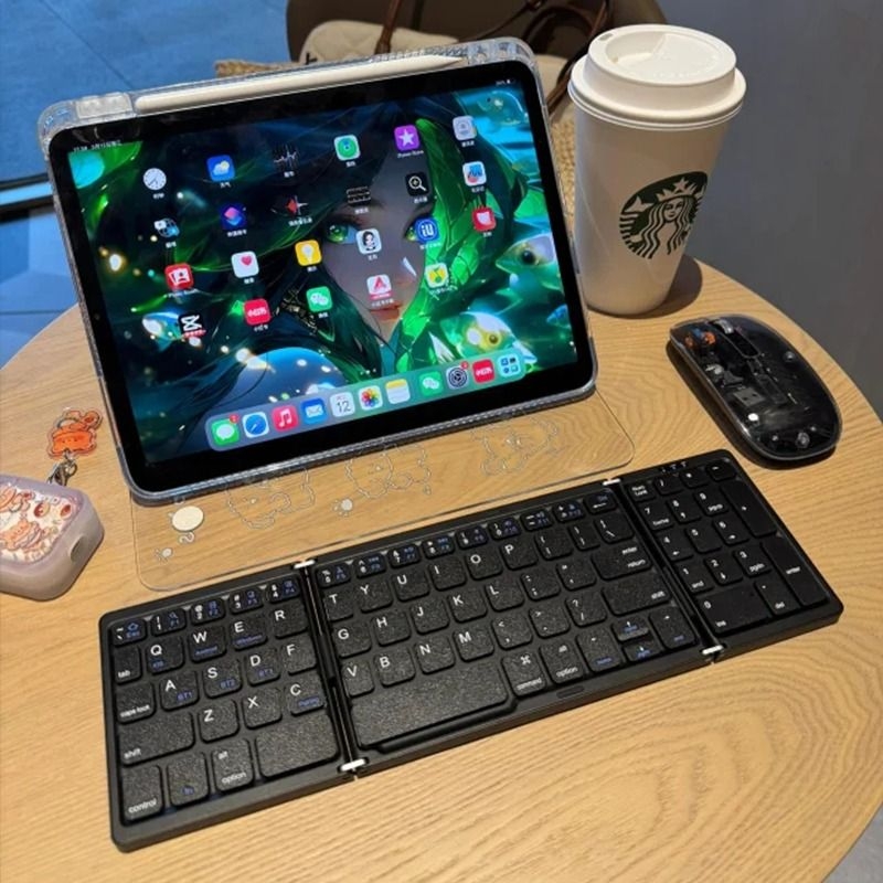全尺寸三折叠带数字区蓝牙键盘