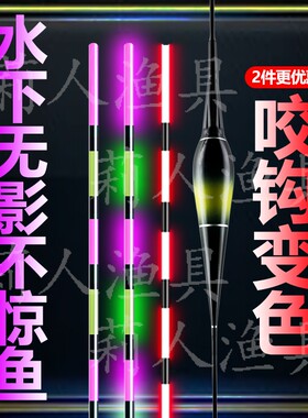 莉人超亮咬钩变色夜光漂灵敏鱼漂