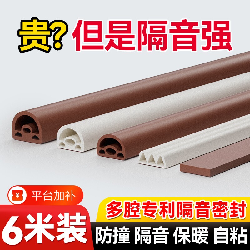 门缝密封条窗户防盗门房门卧室门防风隔音密封条超静音硅胶密封条