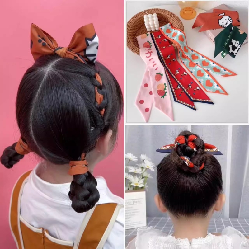 儿童编发飘带发圈可爱女孩蝴蝶结发绳超仙扎马尾头绳丝带发饰发带