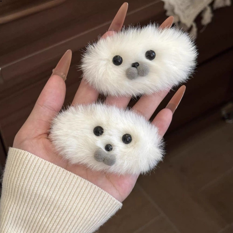 超萌毛绒sirotan小海豹发夹日系少女甜美发饰刘海侧边夹碎发卡子