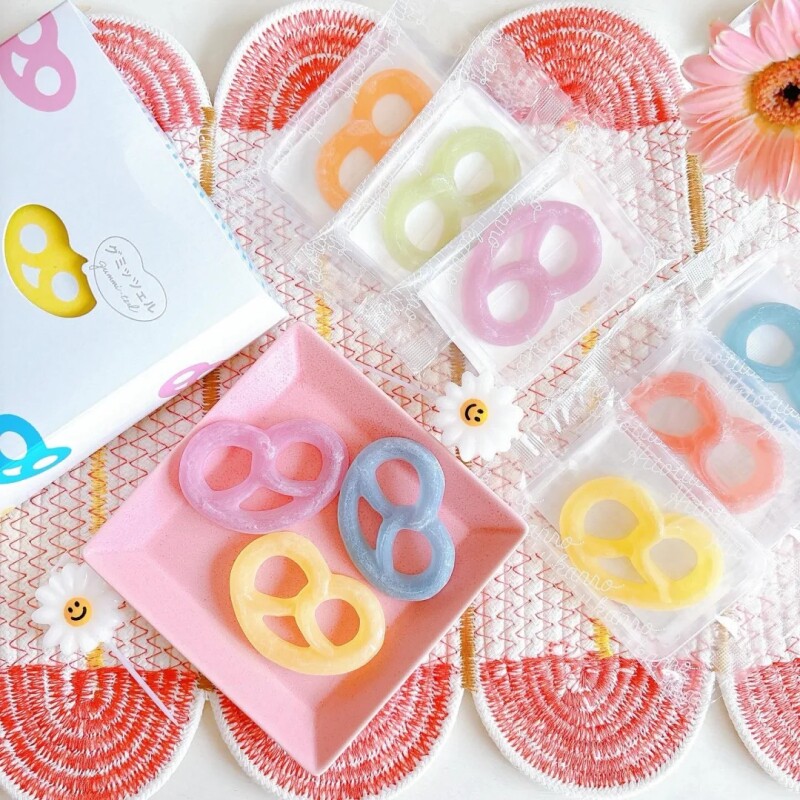 日式零食原宿甘乐蝴蝶结糖kanaro软糖琥珀糖声控咀嚼音送礼必备